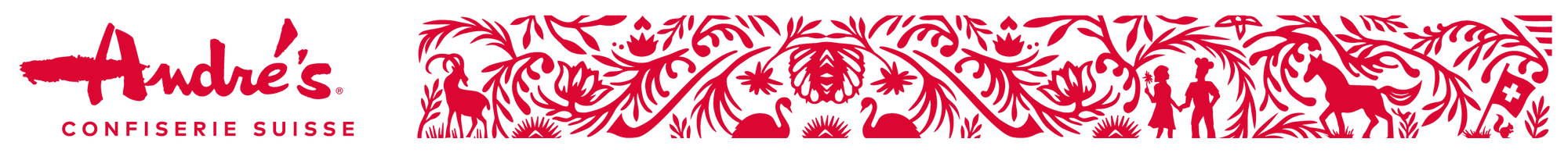 Andre's logo and Swis print design.
