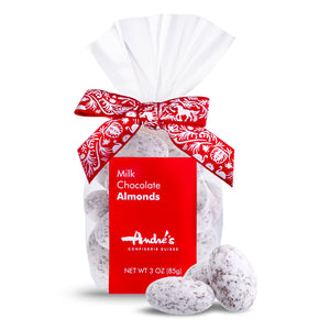 Chocolate Almonds - Favor bags with ribbon