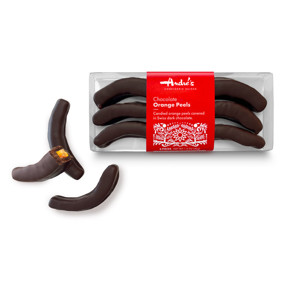 Best Dark Chocolate Covered Candied Orange Peels 1.5 oz box approx 6 pieces