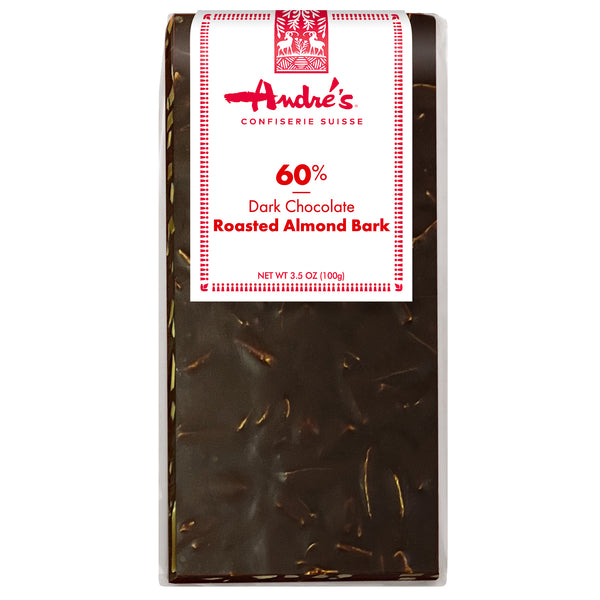 Dark Chocolate Roasted Almond Bark André’s Confiserie Suisse