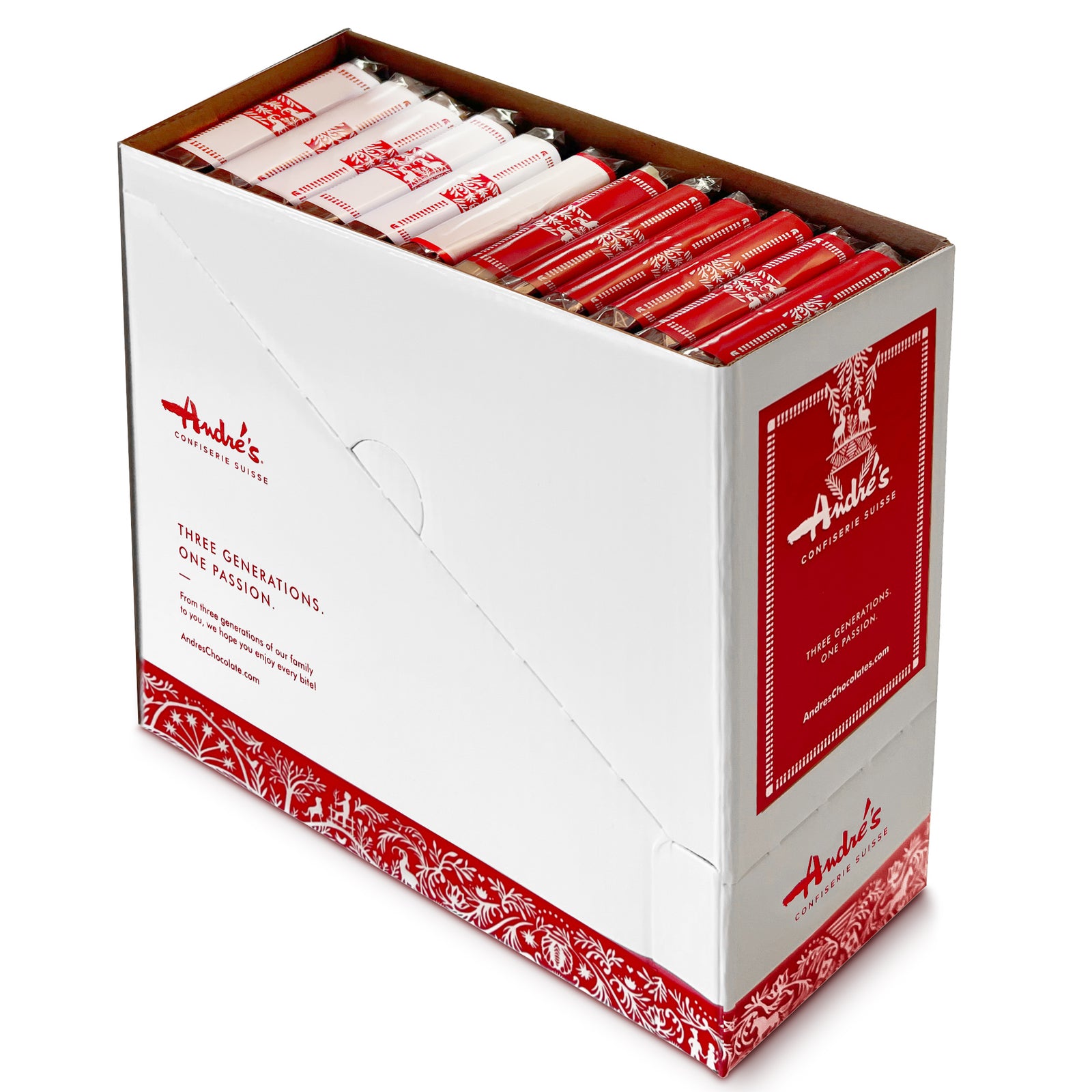 12 different full sized chocolate bars arranged like a fan.