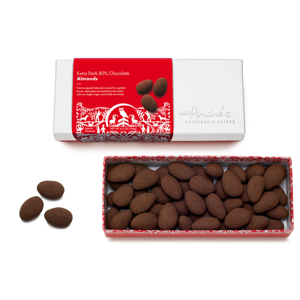 Extra Dark Chocolate Almonds - André's Confiserie Suisse