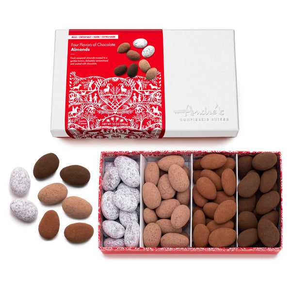 Four Flavor Chocolate Almonds Box - André's Confiserie Suisse