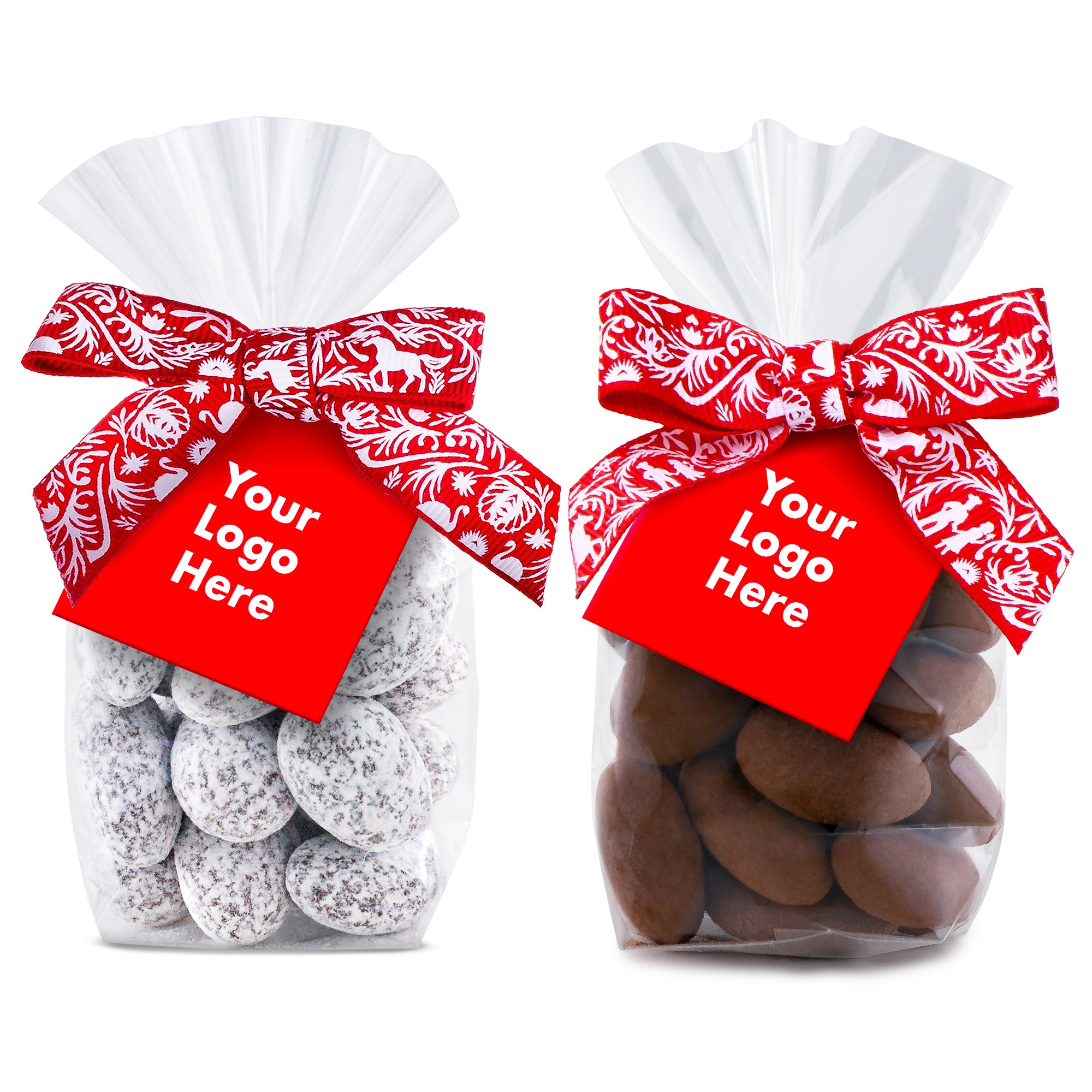 Chocolate Almonds - Favor bags with custom tags - Call to order