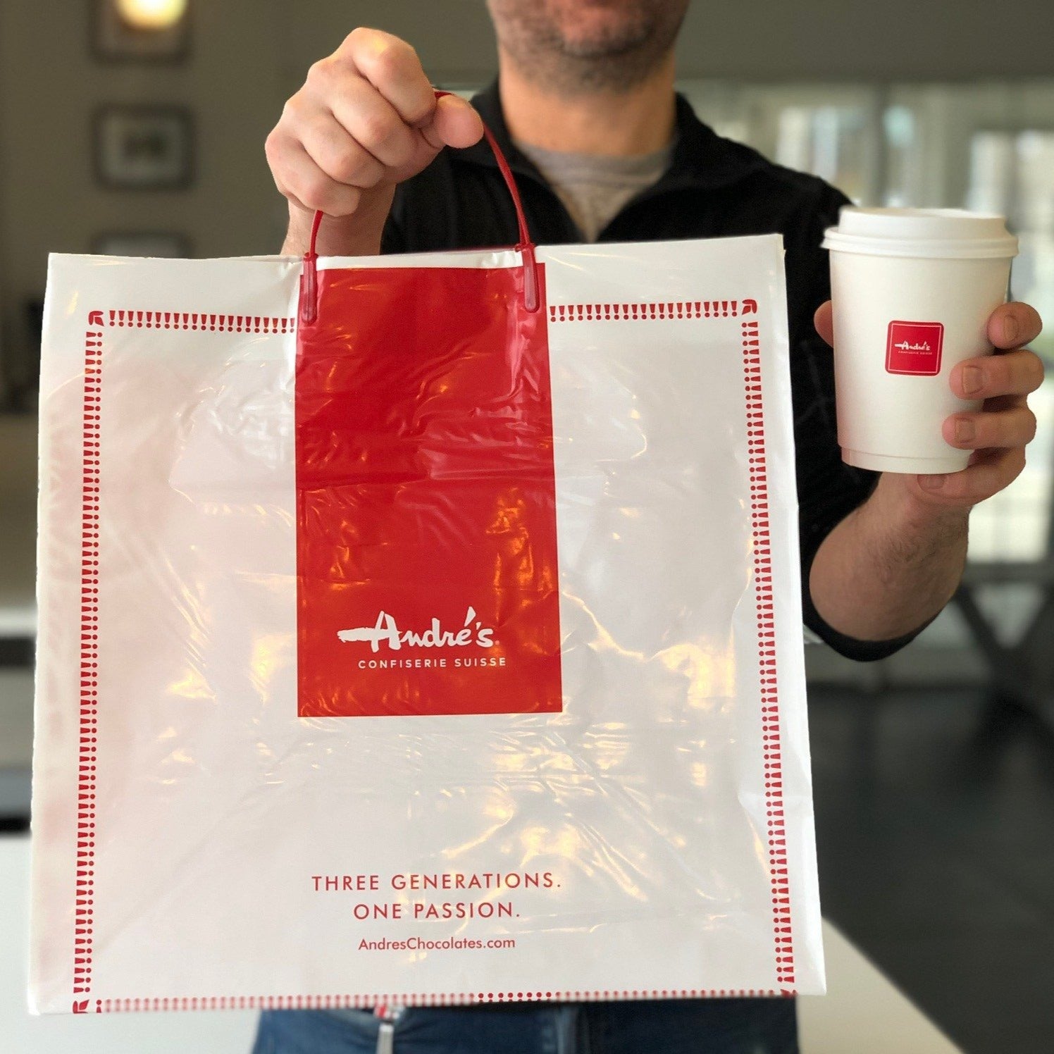A variety of prepared foods including two salads, a quiche, and coffee cake, arranged on a table for a family brunch.